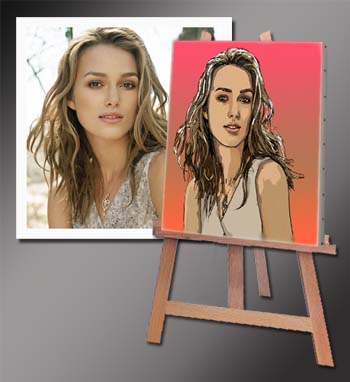 Kera Knightley Portrait after a photograph
